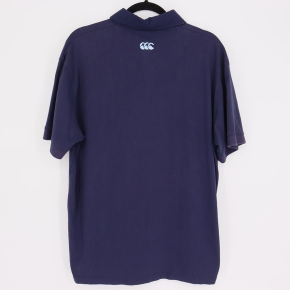 Canterbury of New Zealand Mens Size XL Navy Blue Lion Crest Polo Shirt Casual - Picture 7 of 7
